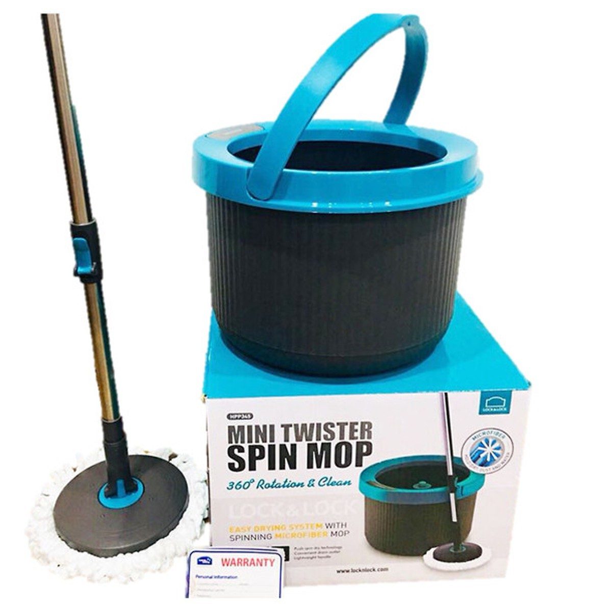 Bộ Lau Nhà Lock&Lock Mini Twister Spin Mop Xoay 360 Độ